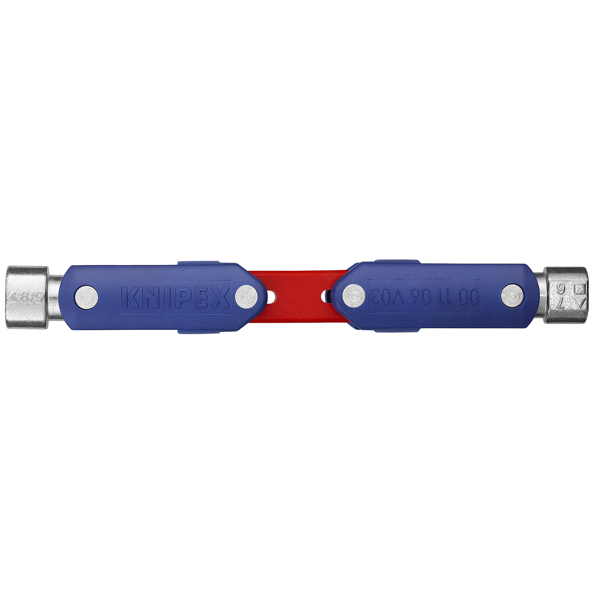 KNIPEX Control Cabinet Key - 5in., Diecast Zinc, Double Joint, Model# 00 11 06 V03